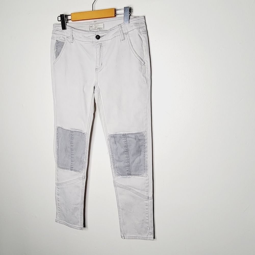 Free People Patchwork Skinny Jeans